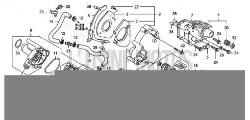 HINTERE ABDECKUNG, LINKS/WASSERPUMPE CB1300SA7 de 2007